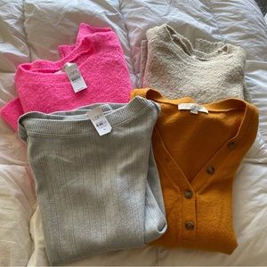 Bundle of Loft sweaters & top size M